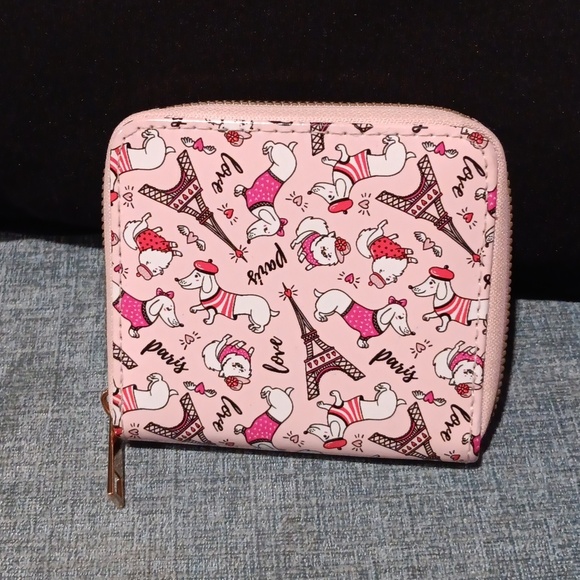 mini wallet with paris print semi new purse - Picture 2 of 6